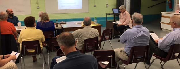 Joy Duperault, Director of Flood Hazard Management Program, gave a presentation at June 2018 BBAC meeting