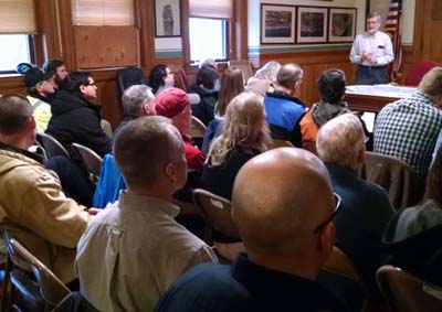 Jeff Osuch addressing meeting participants at the first session of the stormwater collaborative.