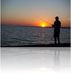 Fisherman-fishing-at-sunset